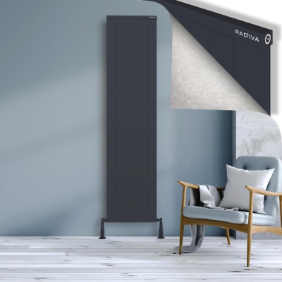 Radiva - RIO Dekoratif Alüminyum Radyatör 2000x604 Koyu Antrasit