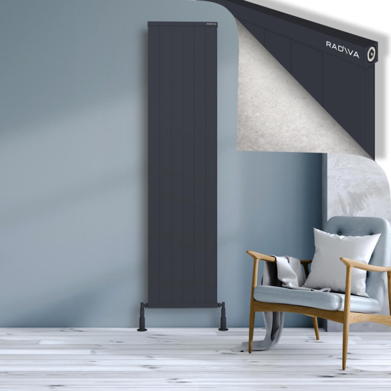 RIO Dekoratif Alüminyum Radyatör 2000x604 Koyu Antrasit - 2RIO20000604B6TS