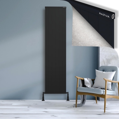 Radiva - RIO Dekoratif Alüminyum Radyatör 2000x604 Siyah - 400