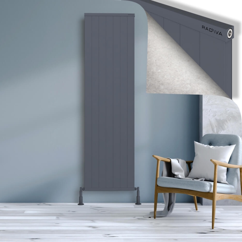 RIO Dekoratif Alüminyum Radyatör 2000x704 Antrasit - 2RIO20000704B2TS