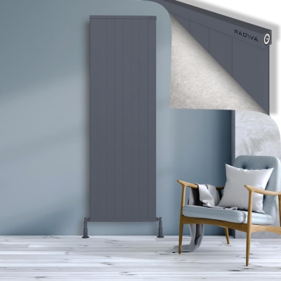 Radiva - RIO Dekoratif Alüminyum Radyatör 2000x804 Antrasit