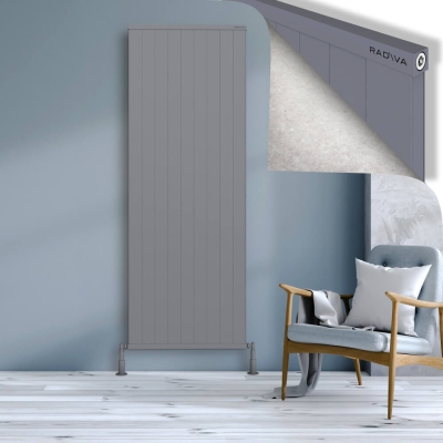Radiva - RIO Dekoratif Alüminyum Radyatör 2000x904 Gri (1)