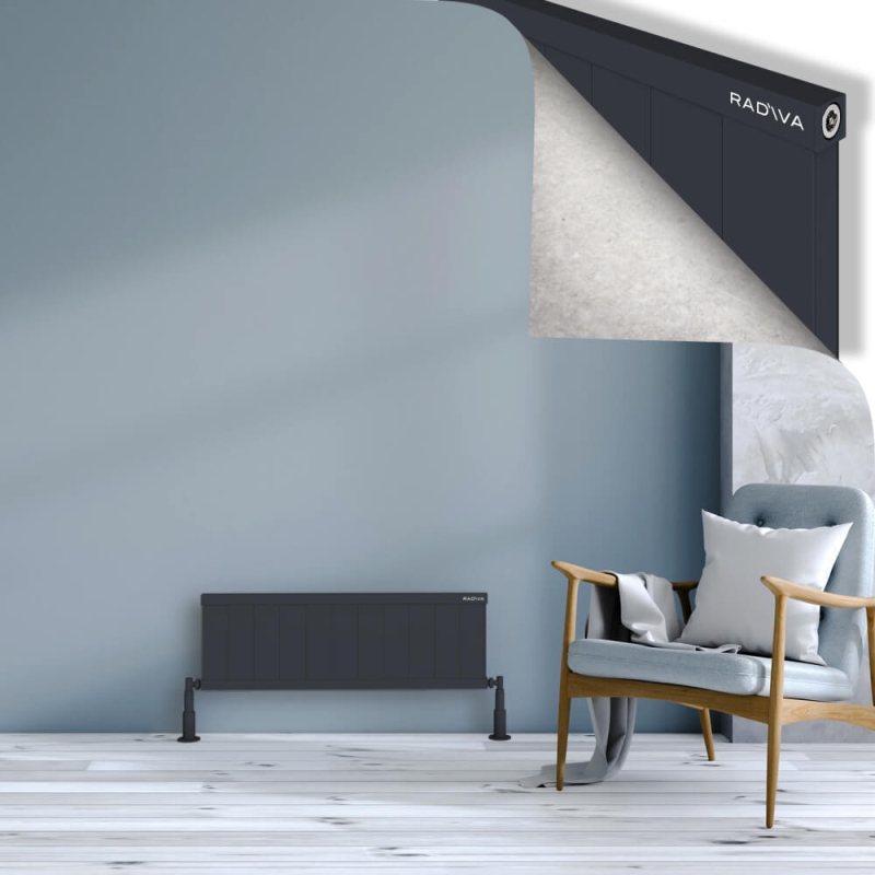 RIO Dekoratif Alüminyum Radyatör 300x1104 Koyu Antrasit - 2RIO03001104B6TS
