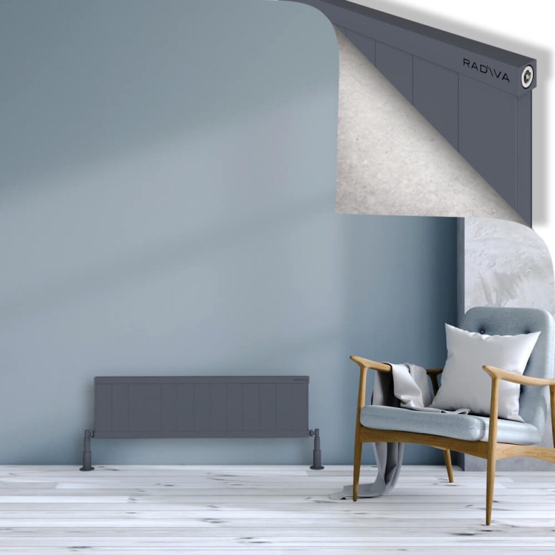 RIO Dekoratif Alüminyum Radyatör 300x1304 Antrasit - 2RIO03001304B2TS