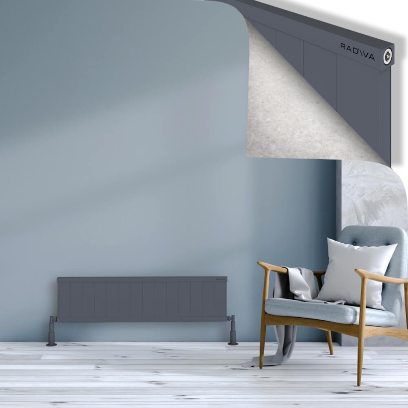 RIO Dekoratif Alüminyum Radyatör 300x1404 Antrasit - 2RIO03001404B2TS