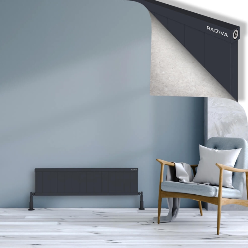 RIO Dekoratif Alüminyum Radyatör 300x1404 Koyu Antrasit - 2RIO03001404B6TS