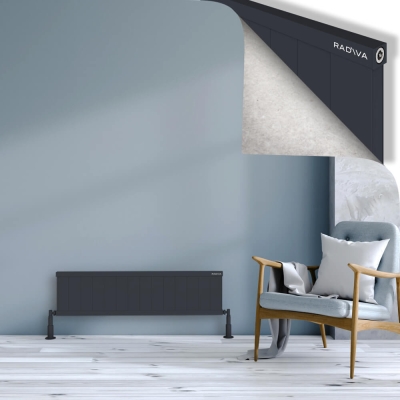 Radiva - RIO Dekoratif Alüminyum Radyatör 300x1404 Koyu Antrasit