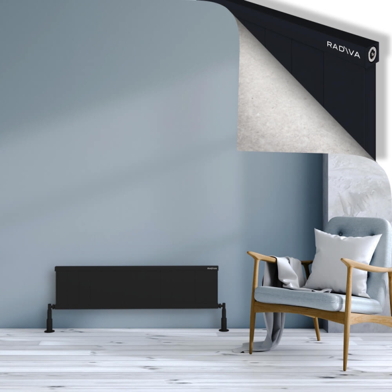 RIO Dekoratif Alüminyum Radyatör 300x1404 Siyah - 2RIO03001404B3TS