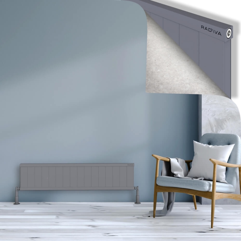 RIO Dekoratif Alüminyum Radyatör 300x1604 Gri - 2RIO03001604BLTS