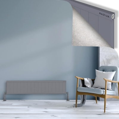 Radiva - RIO Dekoratif Alüminyum Radyatör 300x1704 Gri (1)