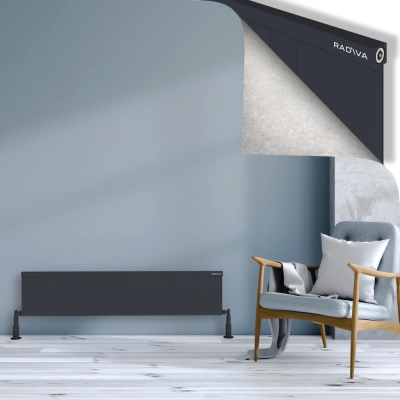 Radiva - RIO Dekoratif Alüminyum Radyatör 300x1704 Koyu Antrasit (1)