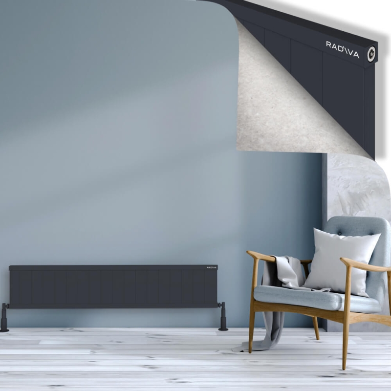 RIO Dekoratif Alüminyum Radyatör 300x1804 Koyu Antrasit - 2RIO03001804B6TS