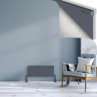 Radiva - RIO Dekoratif Alüminyum Radyatör 300x904 Antrasit (1)