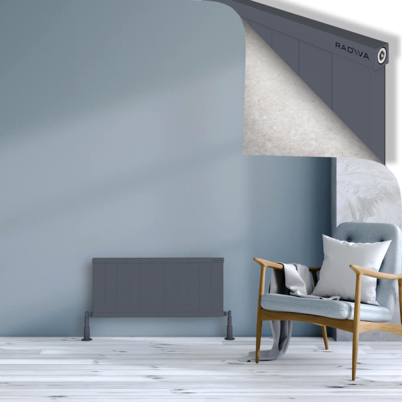 RIO Dekoratif Alüminyum Radyatör 400x1104 Antrasit - 2RIO04001104B2TS