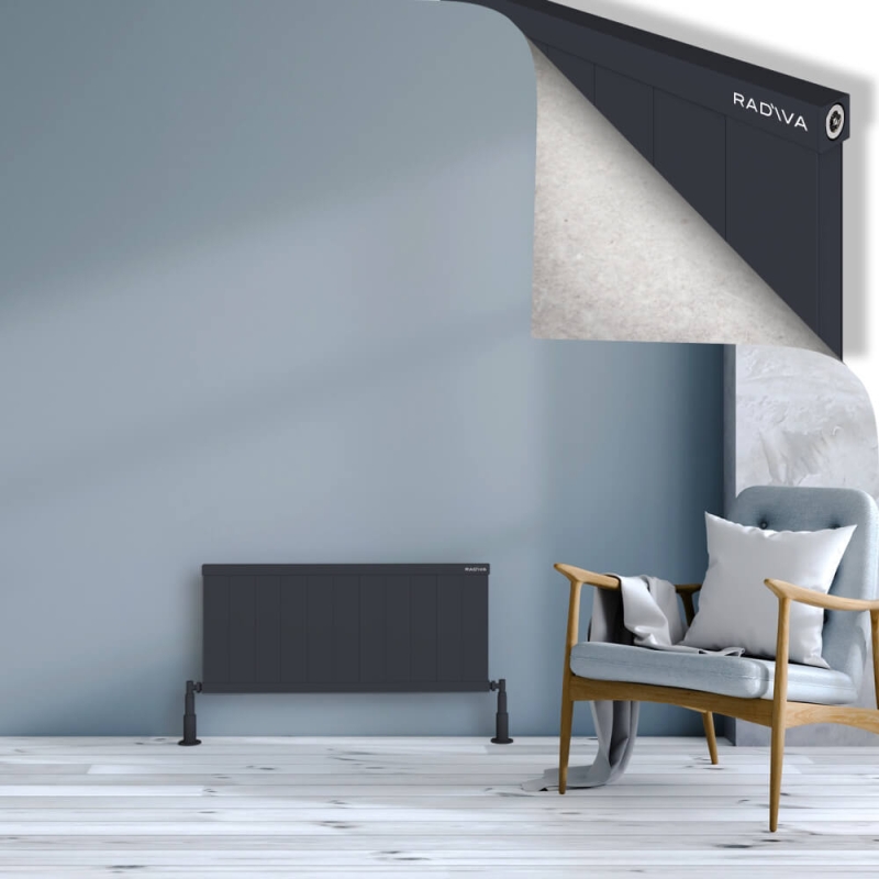 RIO Dekoratif Alüminyum Radyatör 400x1104 Koyu Antrasit - 2RIO04001104B6TS