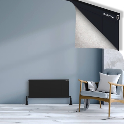 Radiva - RIO Dekoratif Alüminyum Radyatör 400x1104 Siyah (1)