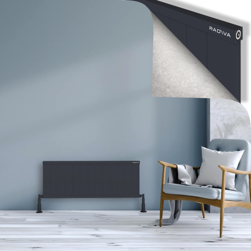 RIO Dekoratif Alüminyum Radyatör 400x1304 Koyu Antrasit - 2RIO04001304B6TS