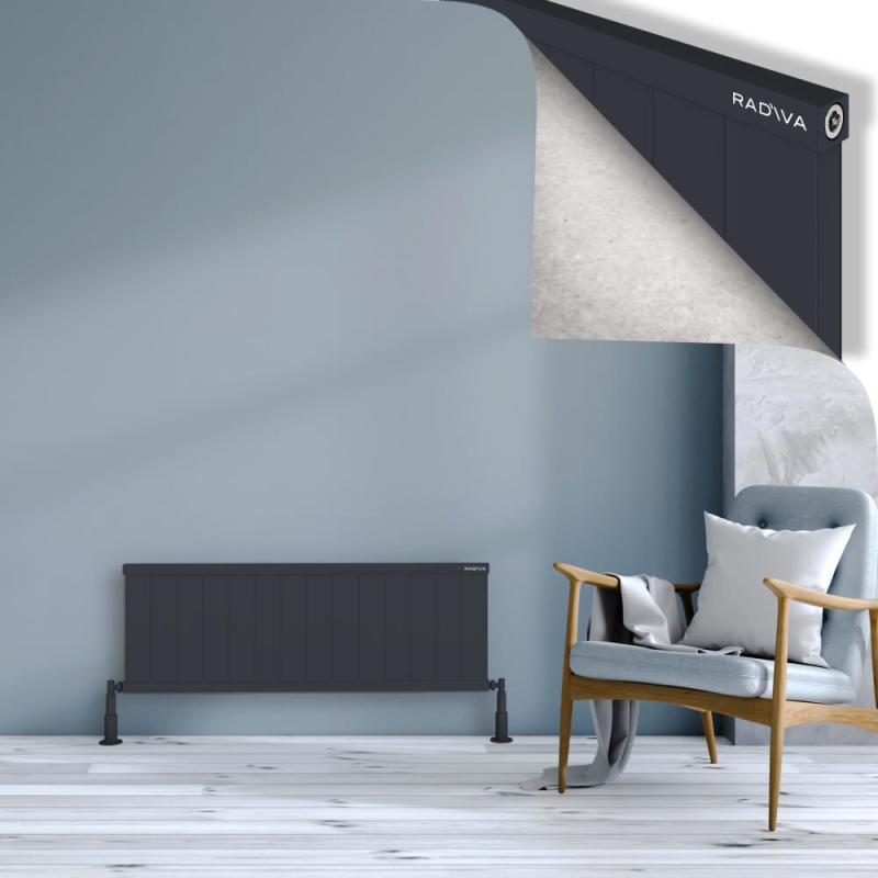 RIO Dekoratif Alüminyum Radyatör 400x1404 Koyu Antrasit - 2RIO04001404B6TS