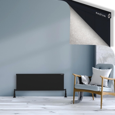 Radiva - RIO Dekoratif Alüminyum Radyatör 400x1404 Siyah