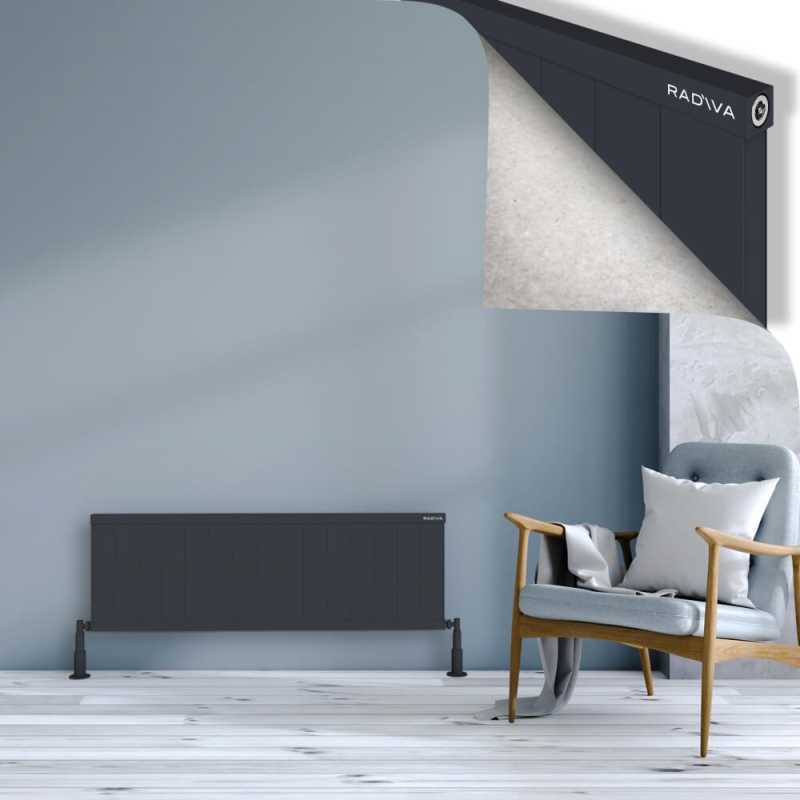RIO Dekoratif Alüminyum Radyatör 400x1504 Koyu Antrasit - 2RIO04001504B6TS