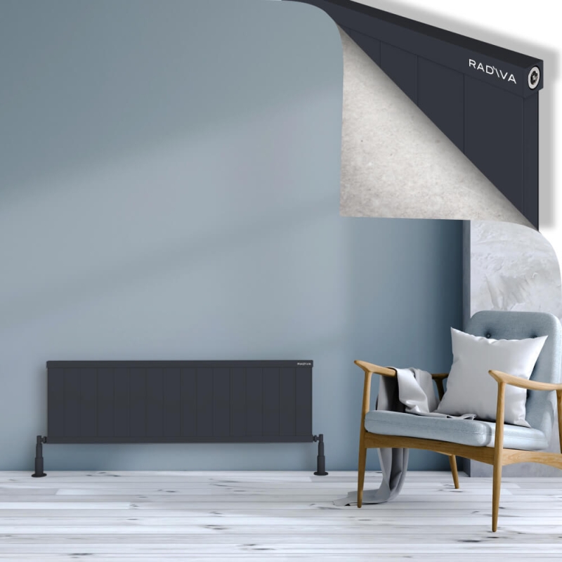 RIO Dekoratif Alüminyum Radyatör 400x1604 Koyu Antrasit - 2RIO04001604B6TS