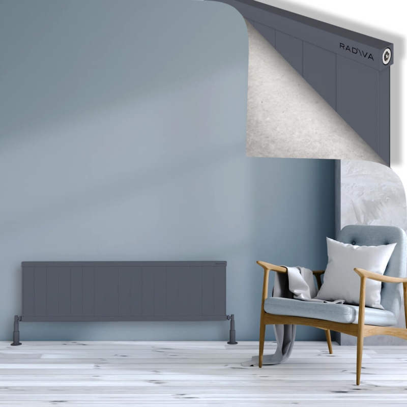 RIO Dekoratif Alüminyum Radyatör 400x1704 Antrasit - 2RIO04001704B2TS