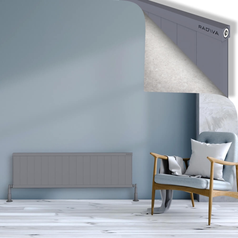 RIO Dekoratif Alüminyum Radyatör 400x1704 Gri - 2RIO04001704BLTS