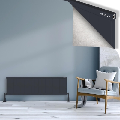 Radiva - RIO Dekoratif Alüminyum Radyatör 400x1704 Koyu Antrasit