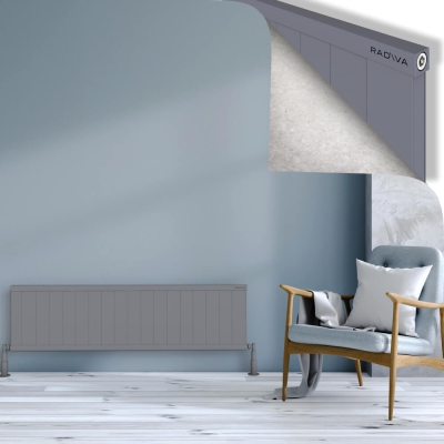 Radiva - RIO Dekoratif Alüminyum Radyatör 400x1804 Gri (1)