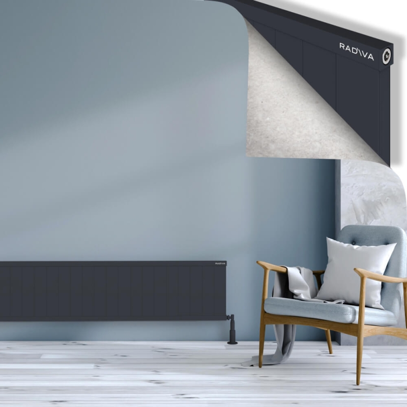 RIO Dekoratif Alüminyum Radyatör 400x2304 Koyu Antrasit - 2RIO04002304B6TS