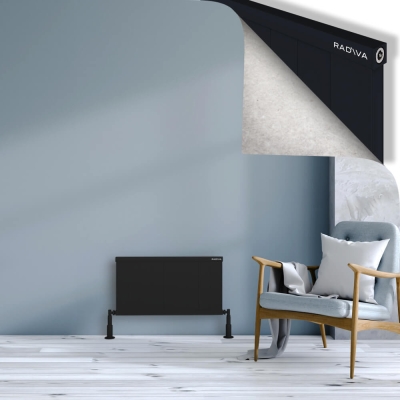 Radiva - RIO Dekoratif Alüminyum Radyatör 400x904 Siyah (1)
