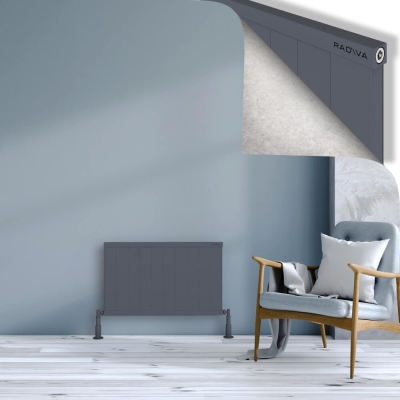 Radiva - RIO Dekoratif Alüminyum Radyatör 500x1004 Antrasit (1)