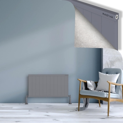 Radiva - RIO Dekoratif Alüminyum Radyatör 500x1104 Gri (1)