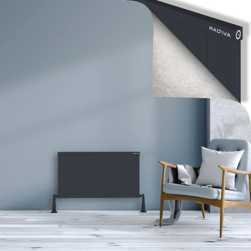 RIO Dekoratif Alüminyum Radyatör 500x1104 Koyu Antrasit - 2RIO05001104B6TS