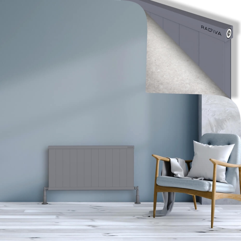 RIO Dekoratif Alüminyum Radyatör 500x1204 Gri - 2RIO05001204BLTS