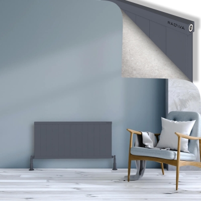 Radiva - RIO Dekoratif Alüminyum Radyatör 500x1304 Antrasit (1)