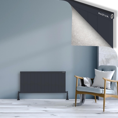 Radiva - RIO Dekoratif Alüminyum Radyatör 500x1304 Koyu Antrasit - 400