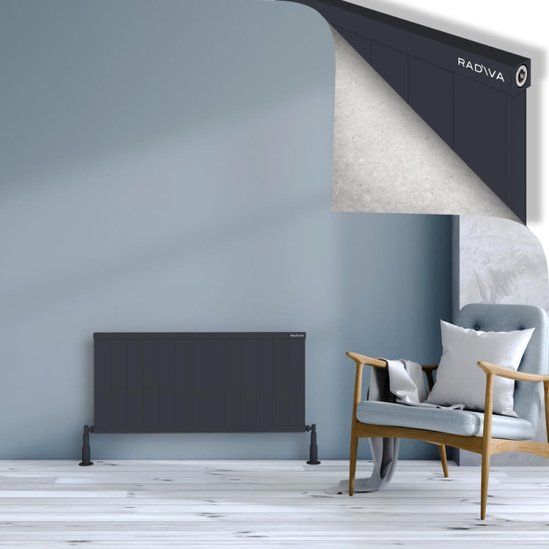 RIO Dekoratif Alüminyum Radyatör 500x1304 Koyu Antrasit - 2RIO05001304B6TS