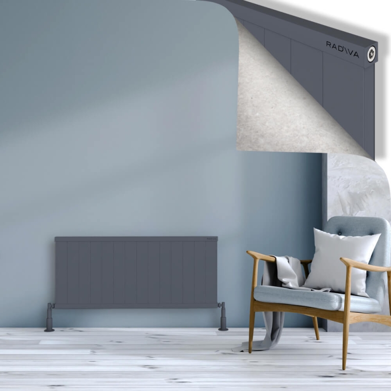 RIO Dekoratif Alüminyum Radyatör 500x1404 Antrasit - 2RIO05001404B2TS