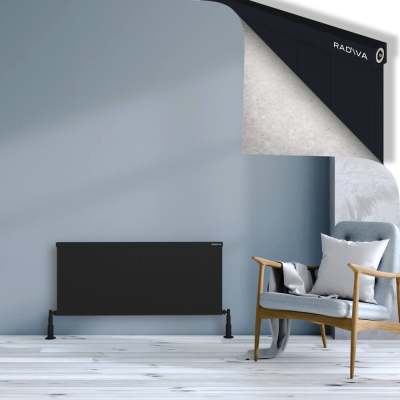 Radiva - RIO Dekoratif Alüminyum Radyatör 500x1404 Siyah (1)
