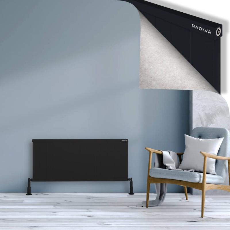 RIO Dekoratif Alüminyum Radyatör 500x1404 Siyah - 2RIO05001404B3TS