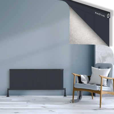 Radiva - RIO Dekoratif Alüminyum Radyatör 500x1604 Koyu Antrasit