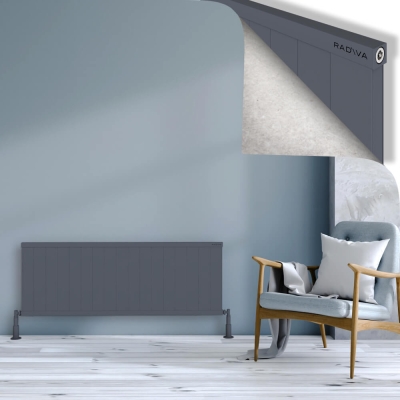 Radiva - RIO Dekoratif Alüminyum Radyatör 500x1704 Antrasit