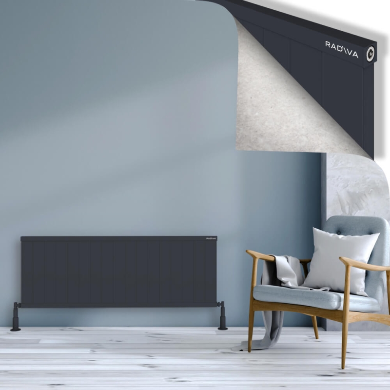 RIO Dekoratif Alüminyum Radyatör 500x1704 Koyu Antrasit - 2RIO05001704B6TS