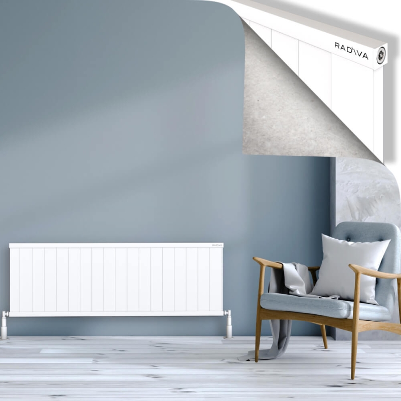 RIO Dekoratif Alüminyum Radyatör 500x1804 Beyaz - 2RIO05001804B1TS