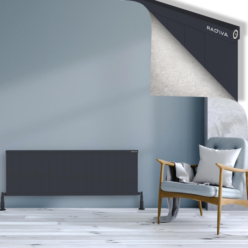 RIO Dekoratif Alüminyum Radyatör 500x1804 Koyu Antrasit - 2RIO05001804B6TS