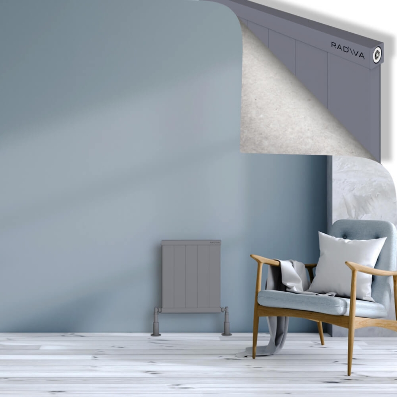 RIO Dekoratif Alüminyum Radyatör 500x504 Gri - 2RIO05000504BLTS