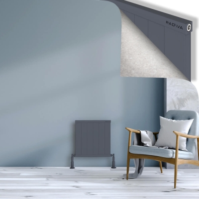 Radiva - RIO Dekoratif Alüminyum Radyatör 500x604 Antrasit