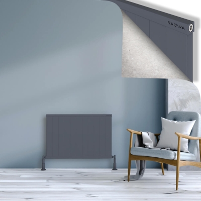 Radiva - RIO Dekoratif Alüminyum Radyatör 600x1104 Antrasit - 400