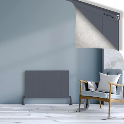 Radiva - RIO Dekoratif Alüminyum Radyatör 600x1204 Antrasit (1)
